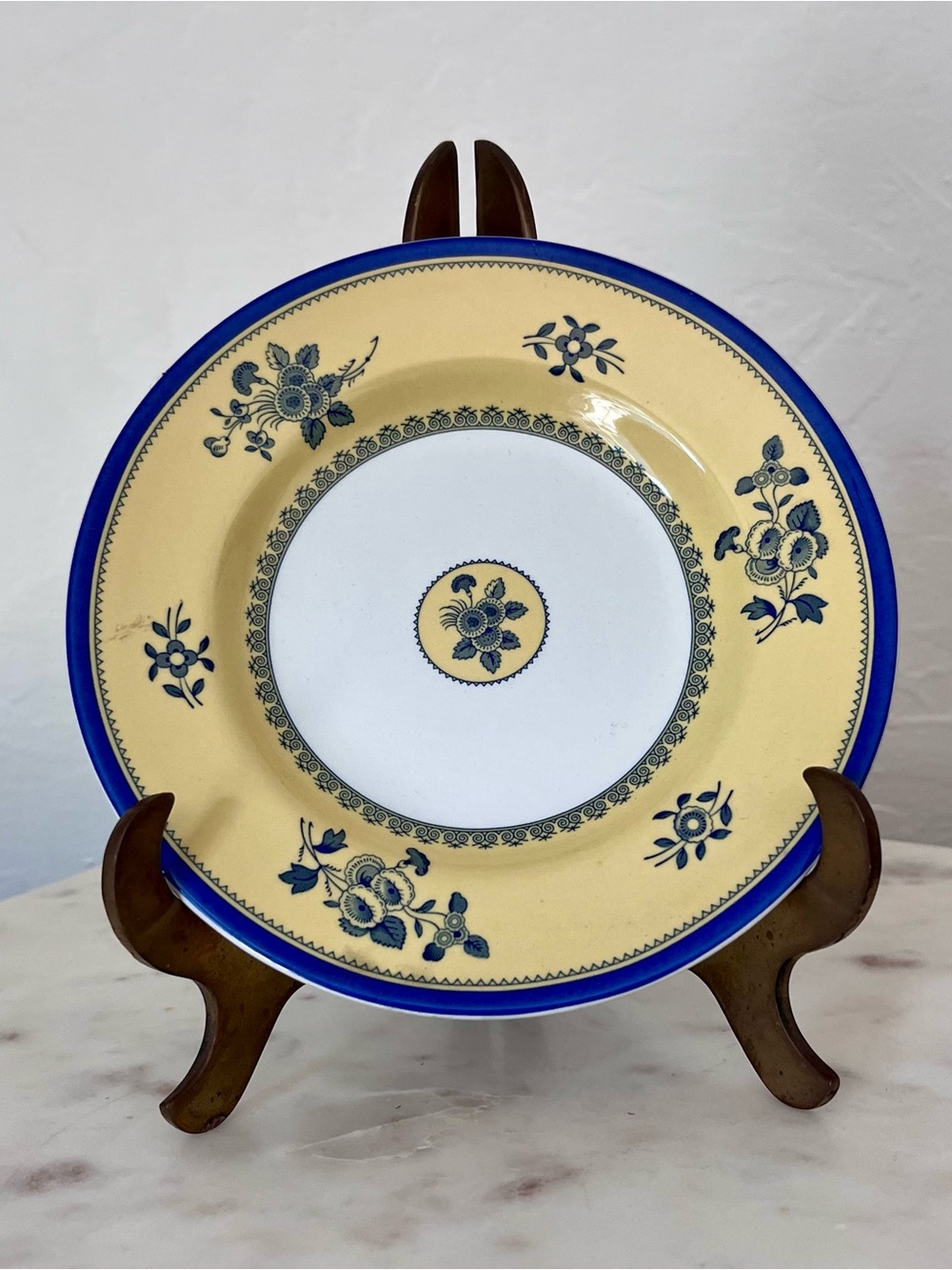 Spode Vintage Floral Blue and Cream Decorative Bread/Appetizer Plates- set of 6
